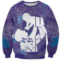 Purple Polynesia Father's Day Sweatshirt Dad You Are My Hero LT14 Unisex Purple - Polynesian Pride
