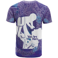 Purple Polynesia Father's Day T Shirt Dad You Are My Hero LT14 - Polynesian Pride