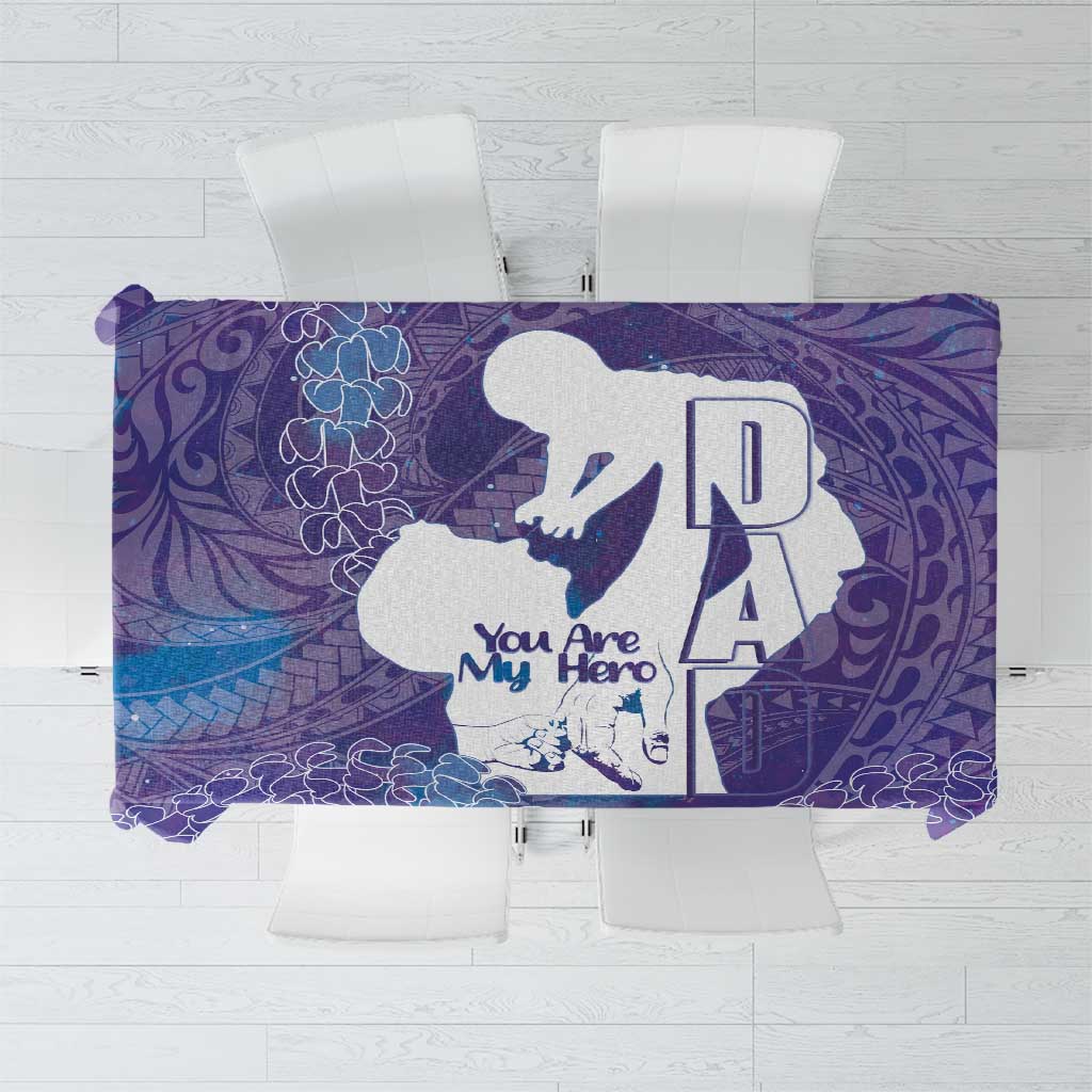 Purple Polynesia Father's Day Tablecloth Dad You Are My Hero LT14 Purple - Polynesian Pride