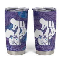 Purple Polynesia Father's Day Tumbler Cup Dad You Are My Hero LT14 Purple - Polynesian Pride