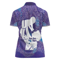 Purple Polynesia Father's Day Women Polo Shirt Dad You Are My Hero LT14 - Polynesian Pride