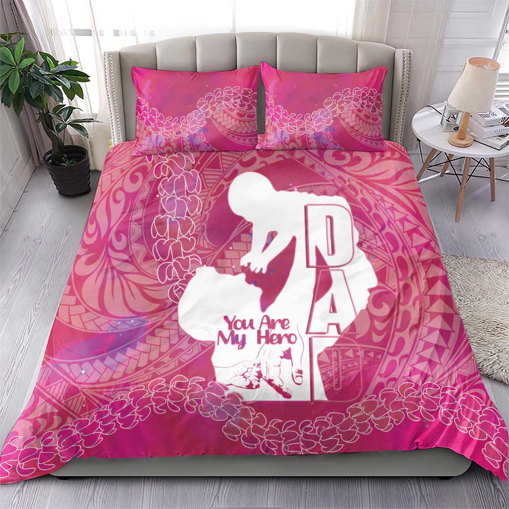 Pink Polynesia Father's Day Bedding Set Dad You Are My Hero LT14 - Polynesian Pride
