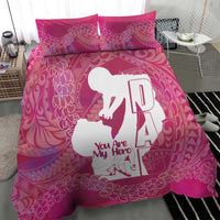 Pink Polynesia Father's Day Bedding Set Dad You Are My Hero LT14 - Polynesian Pride