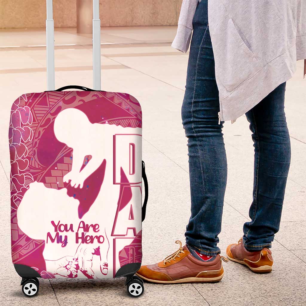 Pink Polynesia Father's Day Luggage Cover Dad You Are My Hero LT14 Pink - Polynesian Pride