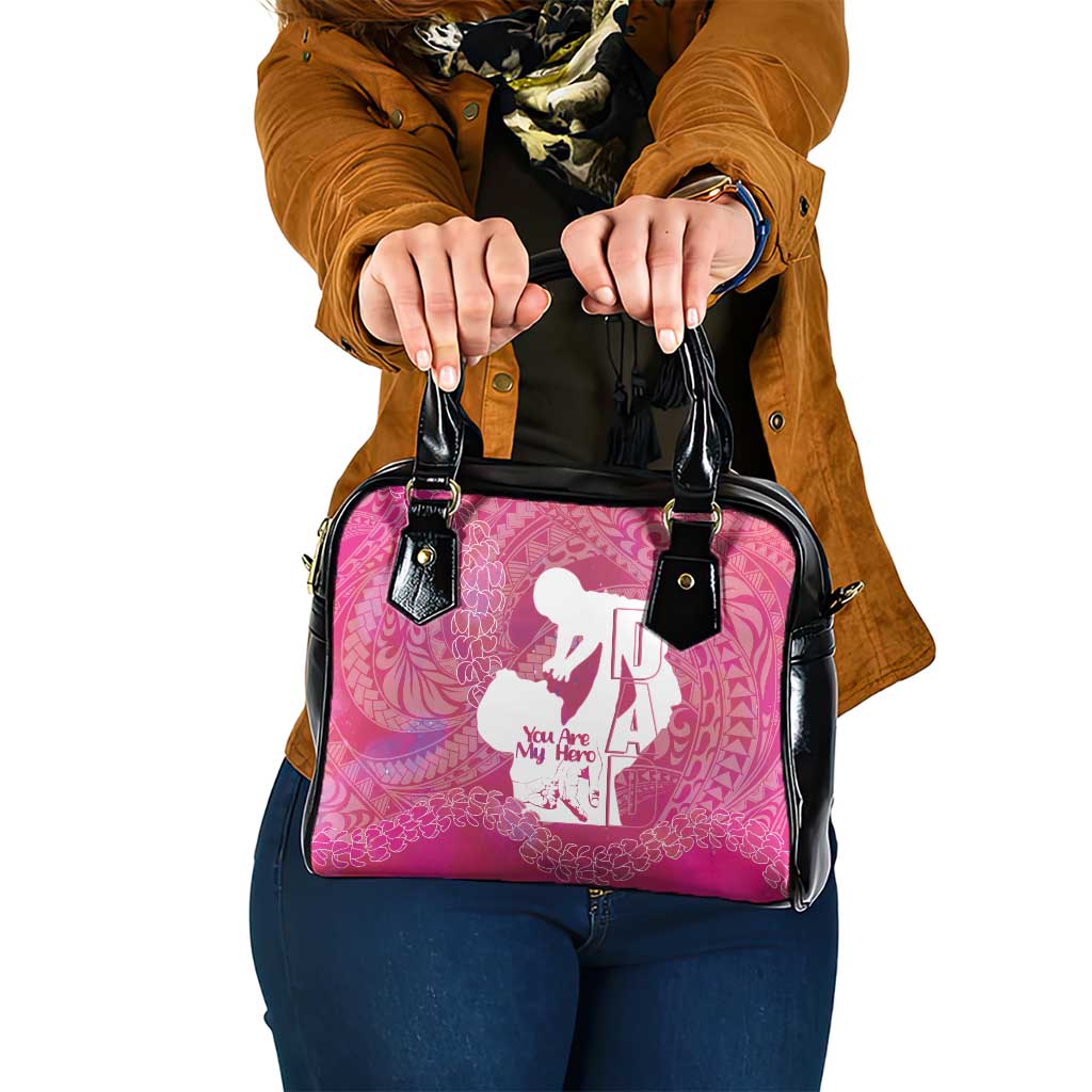 Pink Polynesia Father's Day Shoulder Handbag Dad You Are My Hero LT14 One Size Pink - Polynesian Pride