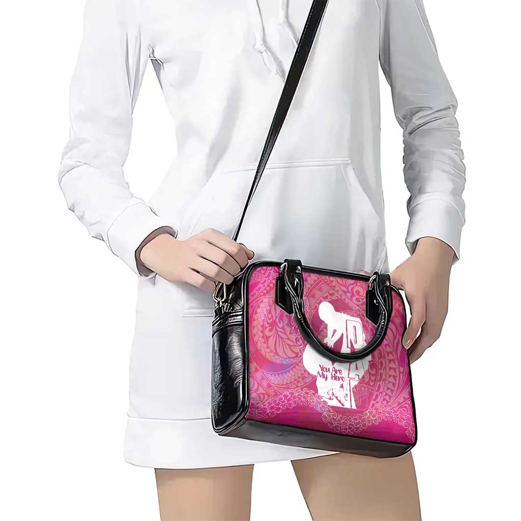 Pink Polynesia Father's Day Shoulder Handbag Dad You Are My Hero LT14 - Polynesian Pride