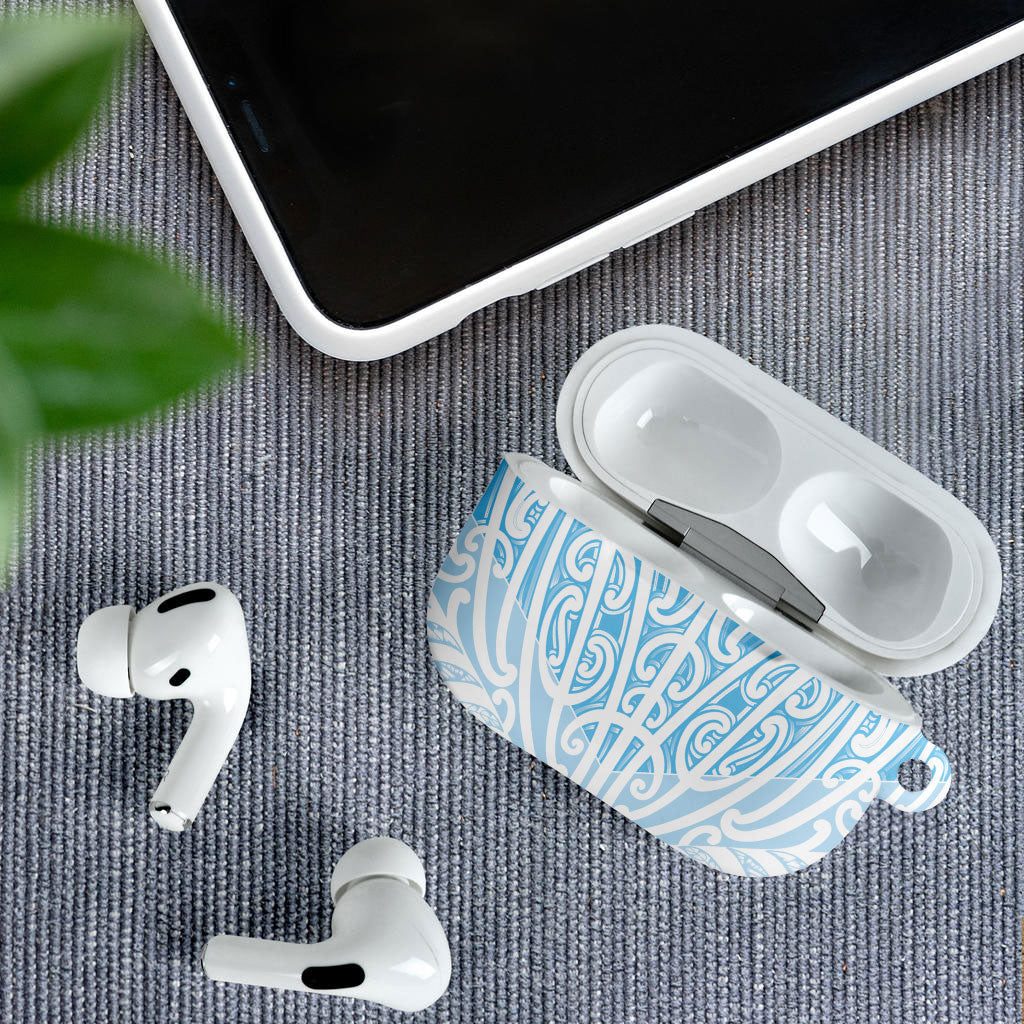 Blue New Zealand Puhoro Maori Tattoo AirPods Case LT14 - Polynesian Pride
