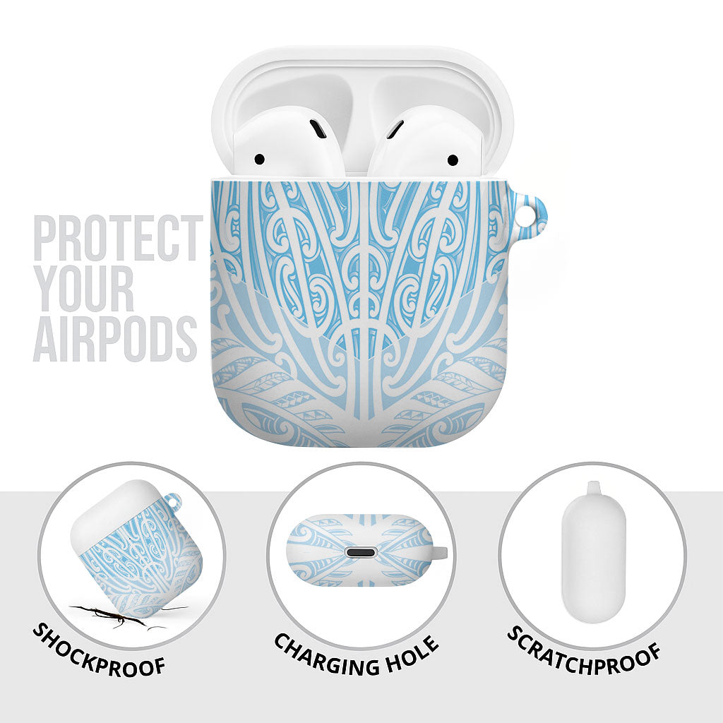 Blue New Zealand Puhoro Maori Tattoo AirPods Case LT14 - Polynesian Pride