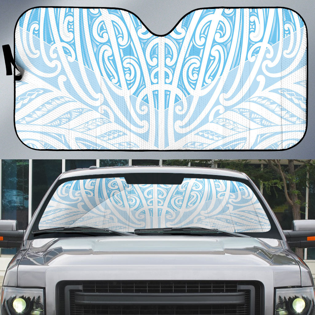 Blue New Zealand Puhoro Maori Tattoo Auto Sun Shade LT14 Blue - Polynesian Pride
