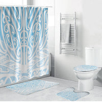 Blue New Zealand Puhoro Maori Tattoo Bathroom Set LT14 Bathroom Set (4 pcs) Blue - Polynesian Pride