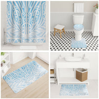 Blue New Zealand Puhoro Maori Tattoo Bathroom Set LT14 - Polynesian Pride
