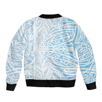 Blue New Zealand Puhoro Maori Tattoo Bomber Jacket LT14 - Polynesian Pride