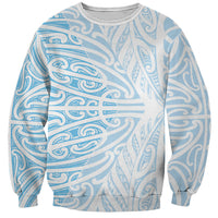 Blue New Zealand Puhoro Maori Tattoo Sweatshirt LT14 Unisex Blue - Polynesian Pride