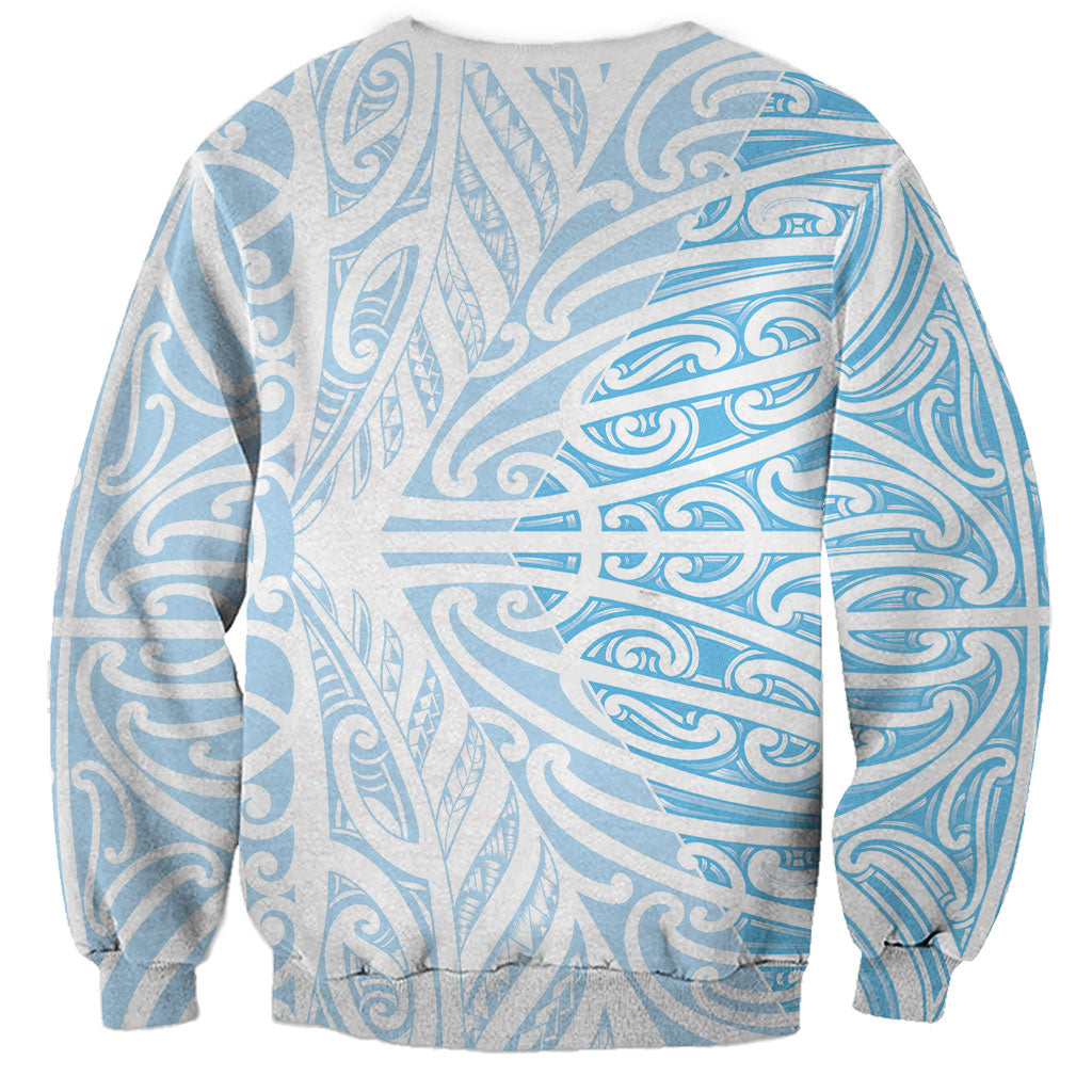 Blue New Zealand Puhoro Maori Tattoo Sweatshirt LT14 - Polynesian Pride