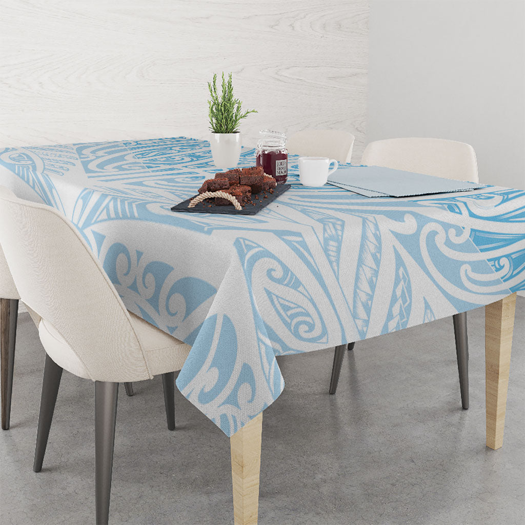 Blue New Zealand Puhoro Maori Tattoo Tablecloth LT14 - Polynesian Pride