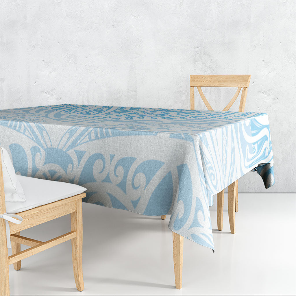 Blue New Zealand Puhoro Maori Tattoo Tablecloth LT14 - Polynesian Pride