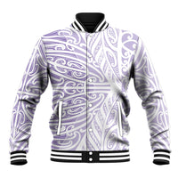 Purple New Zealand Puhoro Maori Tattoo Baseball Jacket LT14 Unisex Purple - Polynesian Pride