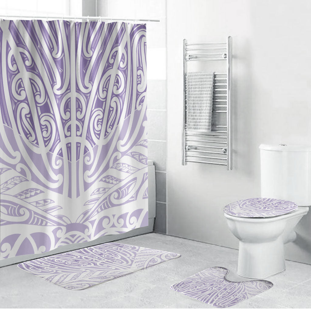 Purple New Zealand Puhoro Maori Tattoo Bathroom Set LT14 Bathroom Set (4 pcs) Purple - Polynesian Pride