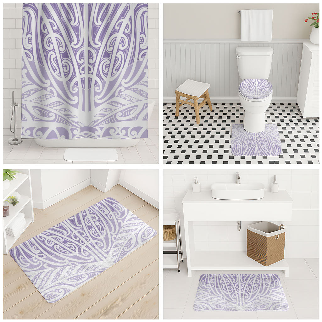 Purple New Zealand Puhoro Maori Tattoo Bathroom Set LT14 - Polynesian Pride