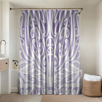 Purple New Zealand Puhoro Maori Tattoo Bathroom Set LT14 Shower Curtain Only Purple - Polynesian Pride