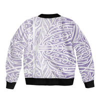 Purple New Zealand Puhoro Maori Tattoo Bomber Jacket LT14 - Polynesian Pride