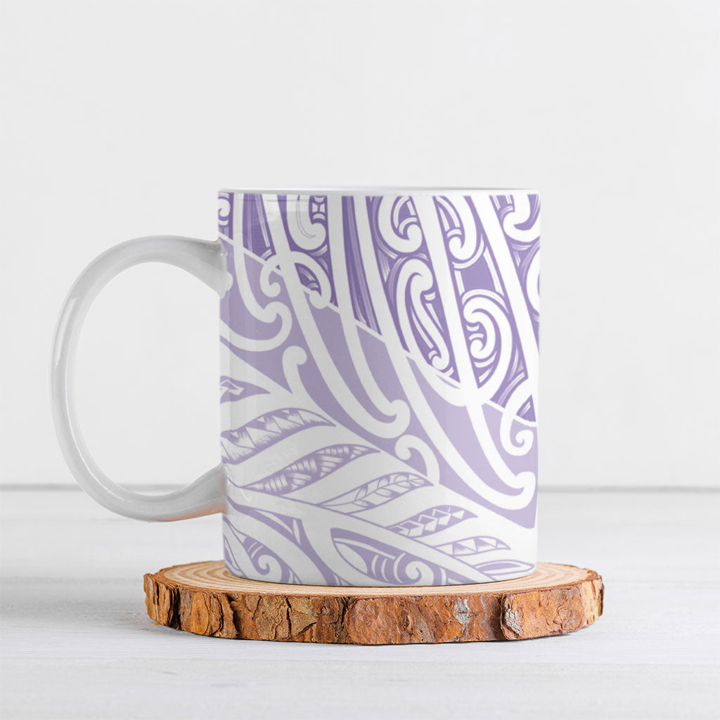 Purple New Zealand Puhoro Maori Tattoo Ceramic Mug LT14 Purple - Polynesian Pride