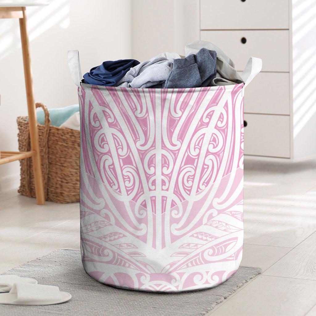 Pink New Zealand Puhoro Maori Tattoo Laundry Basket LT14 Pink - Polynesian Pride