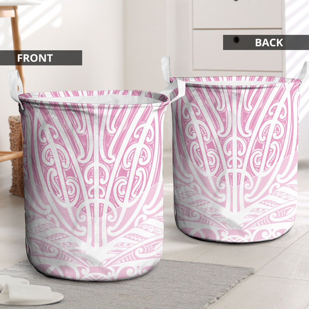 Pink New Zealand Puhoro Maori Tattoo Laundry Basket LT14 - Polynesian Pride