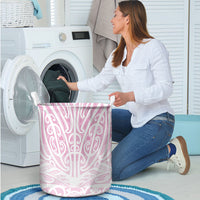 Pink New Zealand Puhoro Maori Tattoo Laundry Basket LT14 - Polynesian Pride