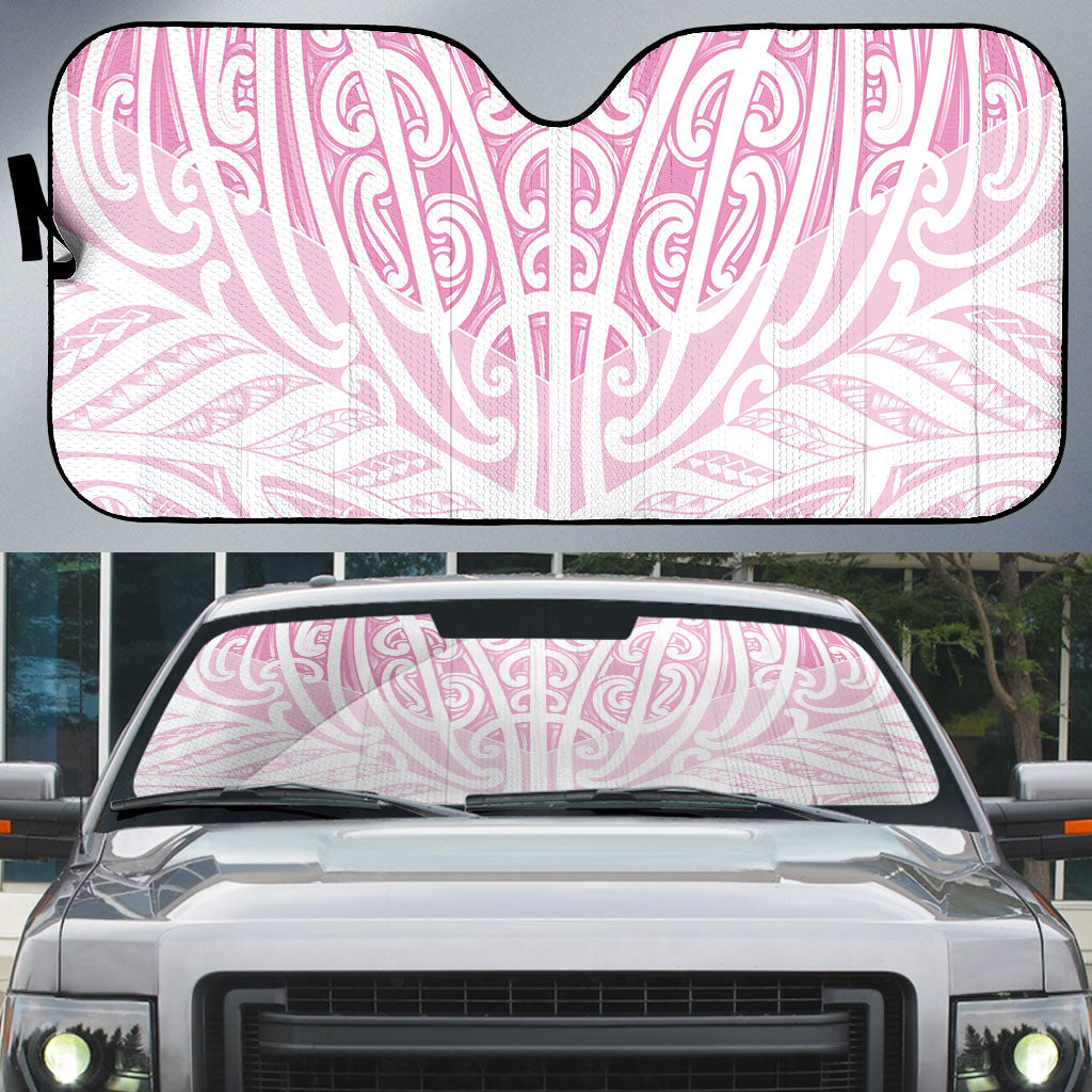 Pink New Zealand Puhoro Maori Tattoo Auto Sun Shade LT14 Pink - Polynesian Pride