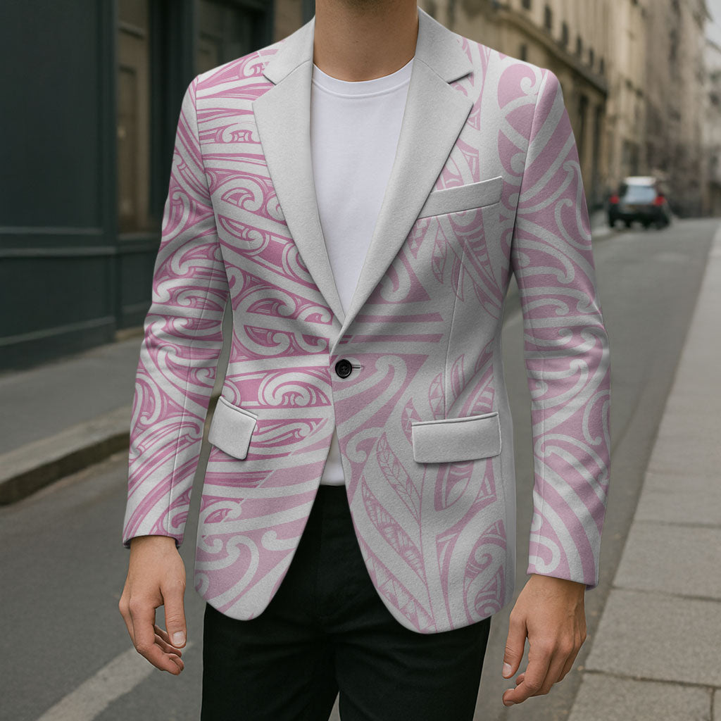 Pink New Zealand Puhoro Maori Tattoo Blazer LT14 - Polynesian Pride