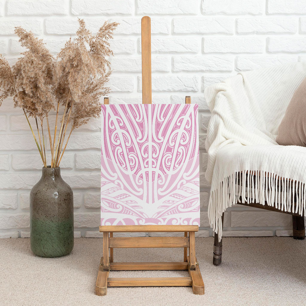 Pink New Zealand Puhoro Maori Tattoo Canvas Wall Art LT14 - Polynesian Pride
