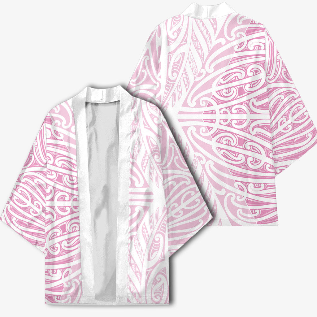 Pink New Zealand Puhoro Maori Tattoo Kimono LT14 - Polynesian Pride