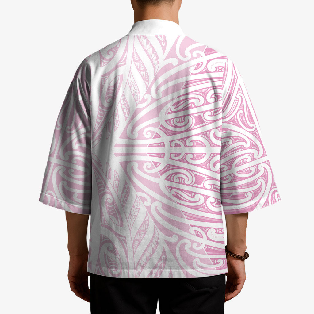 Pink New Zealand Puhoro Maori Tattoo Kimono LT14 - Polynesian Pride
