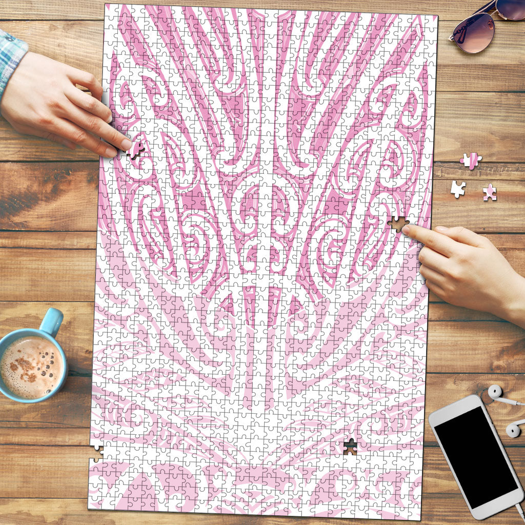 Pink New Zealand Puhoro Maori Tattoo Puzzle LT14 Pink - Polynesian Pride