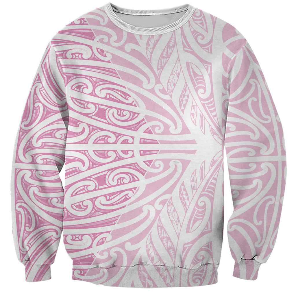Pink New Zealand Puhoro Maori Tattoo Sweatshirt LT14 Unisex Pink - Polynesian Pride