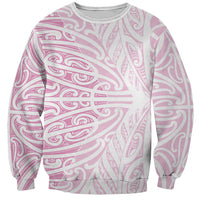 Pink New Zealand Puhoro Maori Tattoo Sweatshirt LT14 Unisex Pink - Polynesian Pride