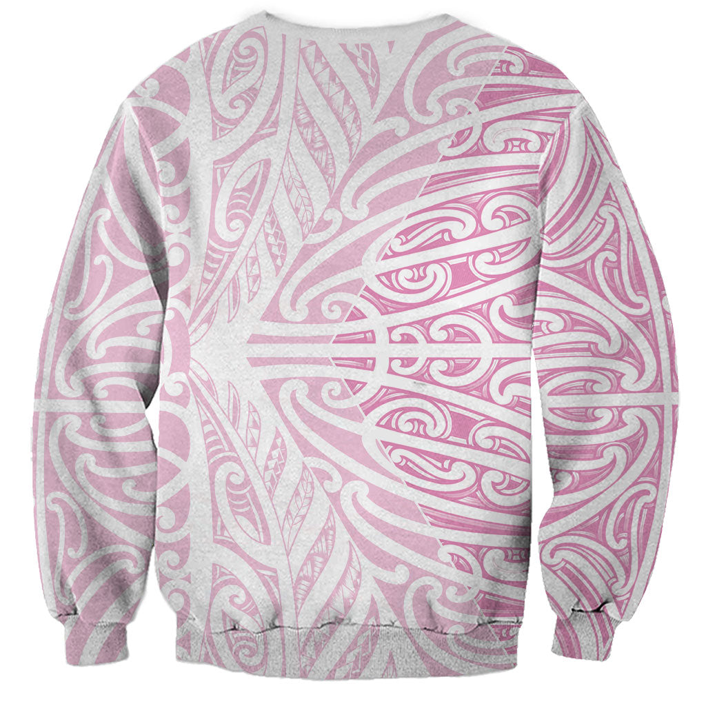 Pink New Zealand Puhoro Maori Tattoo Sweatshirt LT14 - Polynesian Pride