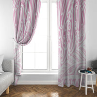 Pink New Zealand Puhoro Maori Tattoo Window Curtain LT14 - Polynesian Pride