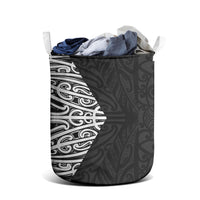 Black New Zealand Puhoro Maori Tattoo Laundry Basket LT14 - Polynesian Pride