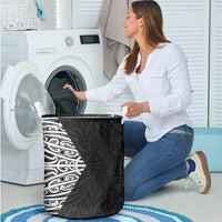 Black New Zealand Puhoro Maori Tattoo Laundry Basket LT14 - Polynesian Pride