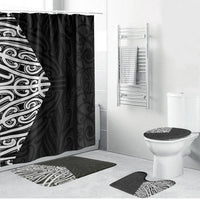 Black New Zealand Puhoro Maori Tattoo Bathroom Set LT14 Bathroom Set (4 pcs) Black - Polynesian Pride