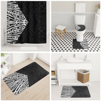 Black New Zealand Puhoro Maori Tattoo Bathroom Set LT14 - Polynesian Pride