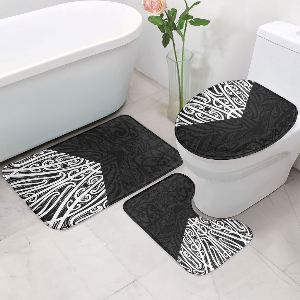 Black New Zealand Puhoro Maori Tattoo Bathroom Set LT14 - Polynesian Pride