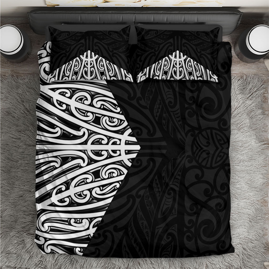 Black New Zealand Puhoro Maori Tattoo Bedding Set LT14 Black - Polynesian Pride