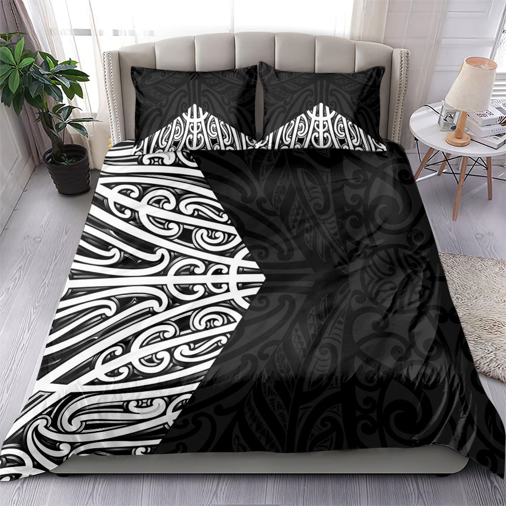 Black New Zealand Puhoro Maori Tattoo Bedding Set LT14 - Polynesian Pride