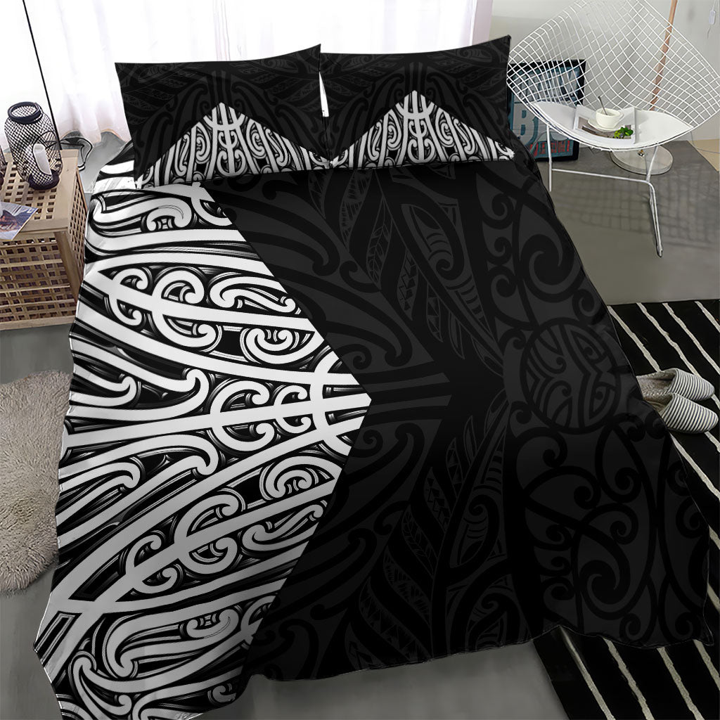 Black New Zealand Puhoro Maori Tattoo Bedding Set LT14 - Polynesian Pride