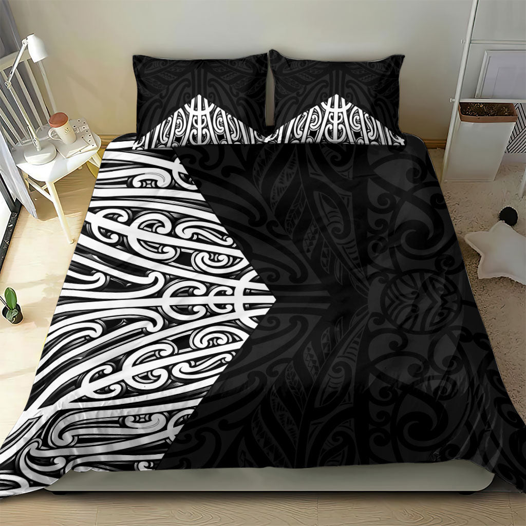 Black New Zealand Puhoro Maori Tattoo Bedding Set LT14 - Polynesian Pride