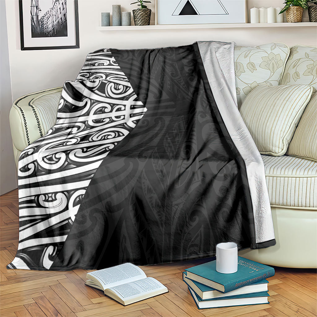 Black New Zealand Puhoro Maori Tattoo Blanket LT14 Black - Polynesian Pride