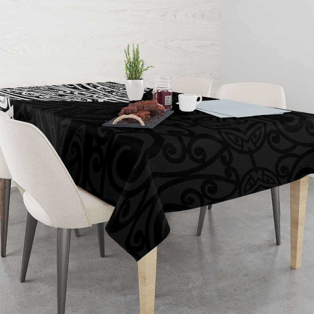 Black New Zealand Puhoro Maori Tattoo Tablecloth LT14 - Polynesian Pride
